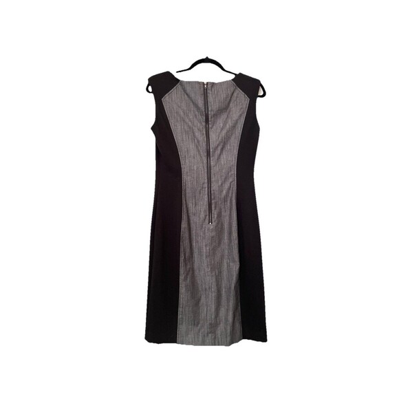 Calvin Klein Sleeveless Sheath‎ Dress Women's 8 Black Side Panels Career Classic - Picture 2 of 6